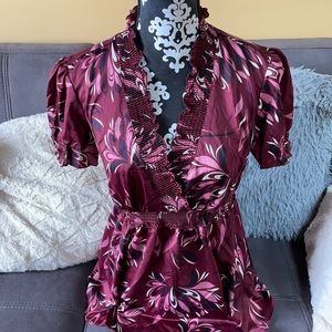 LIZ LANGE MATERNITY For Target Floral Top Size M